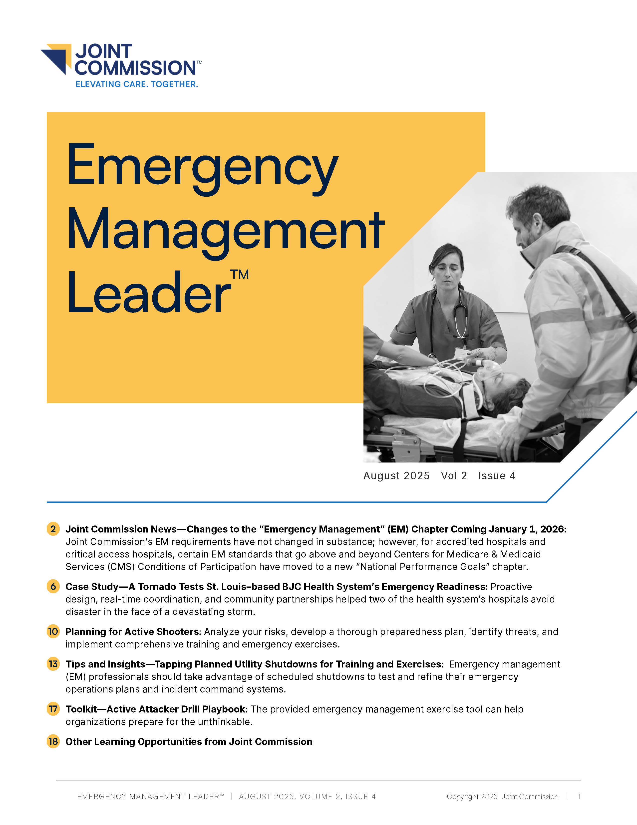 Emergency Management Leader™ | Joint Commission